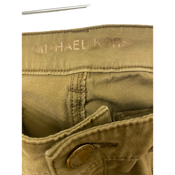 Michael Kors Womens Jeans Skinny Stretch Pants Green Sage Ankle Zip4 - Picture 7 of 7